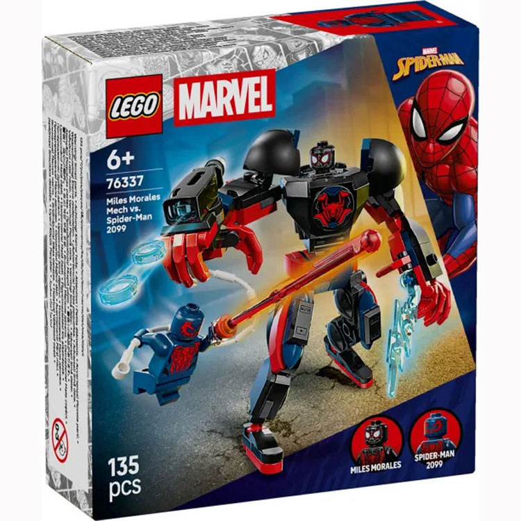 Lego Marvel Miles Morales Mech vs. Spider-Man 2099 76337