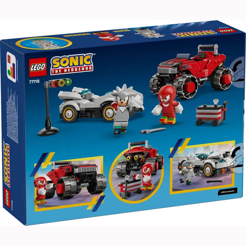 LEGO Sonic The Hedgehog Silver's Car vs. Knuckles' Monster Truck 77118