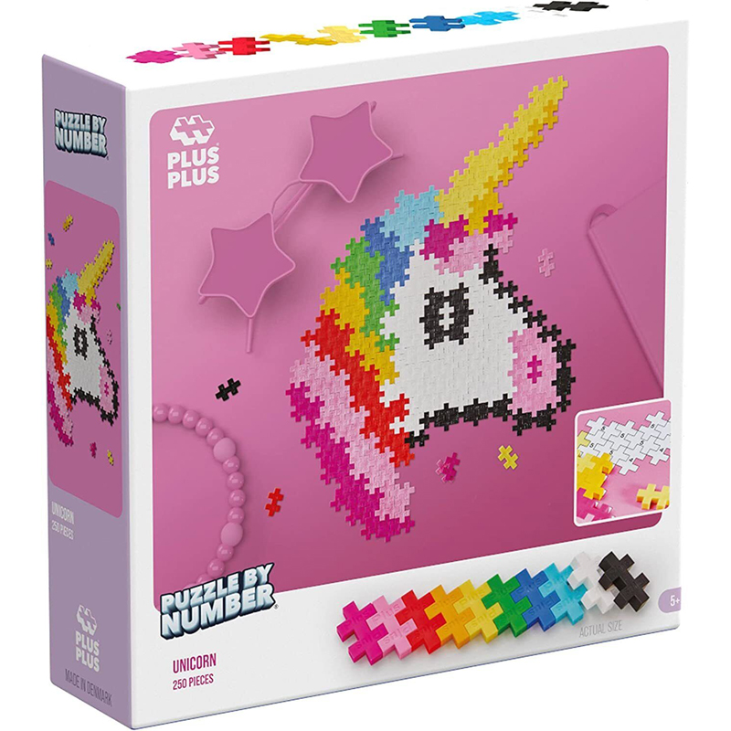 Plus-Plus Puzzle By Number Unicorn - Παζλ Μονόκερος 250τμχ. PLS3929