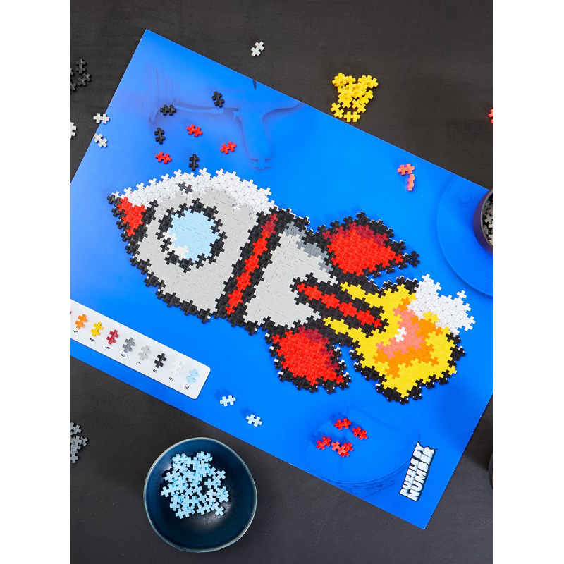 Plus-Plus Puzzle By Number Space Rocket - Παζλ Πύραυλος 500τμχ. PLS3930