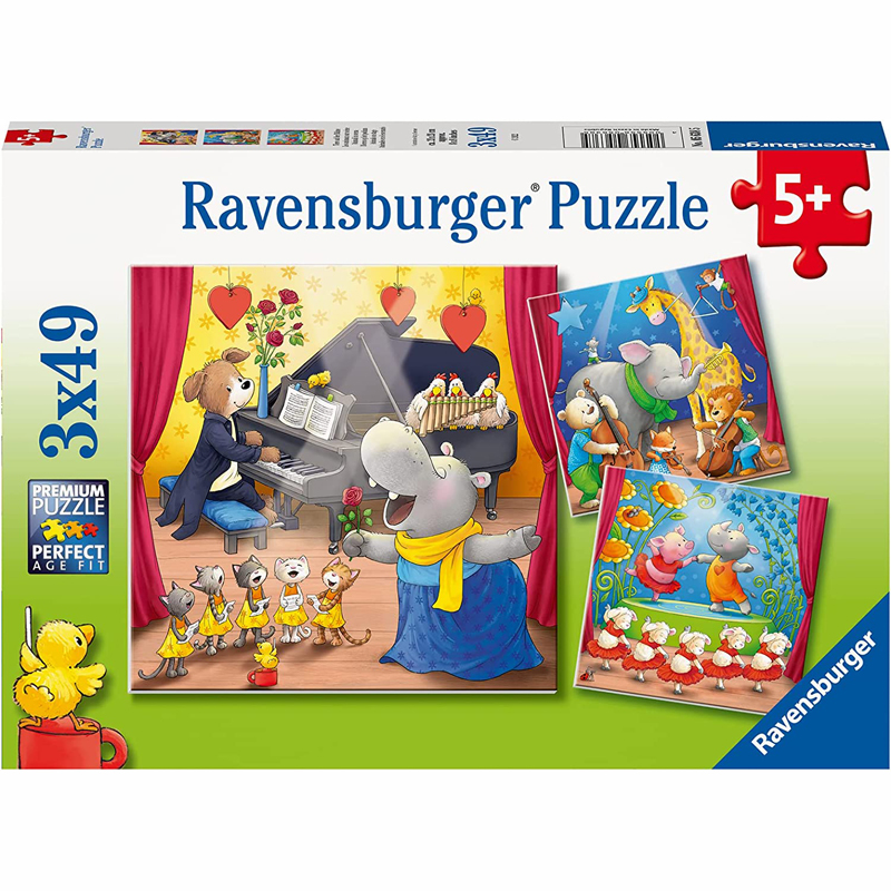 Ravensburger Παζλ 3x49 τεμ. Ζωάκια στη Σκηνή