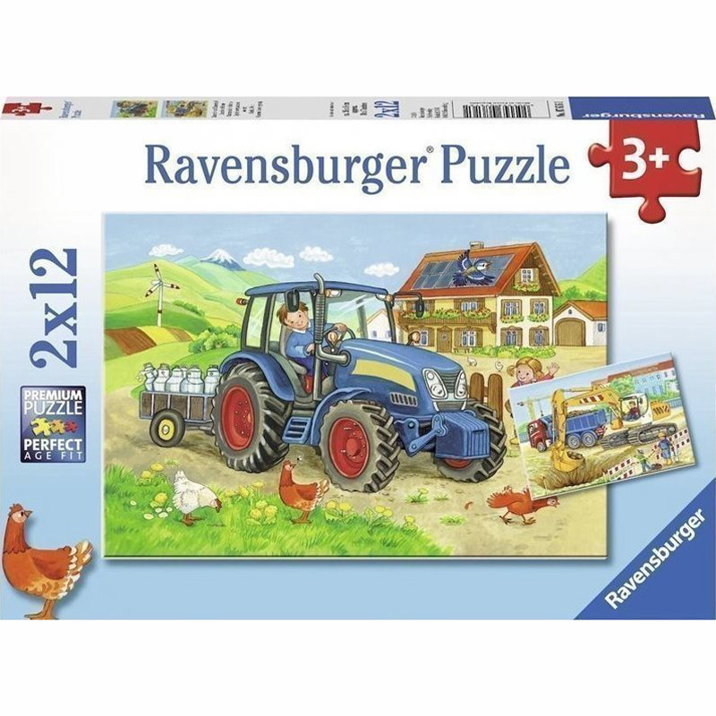 Ravensburger Παζλ 2x12 τμχ Εργοτάξιο 07616