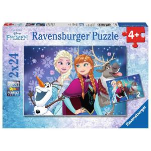 Ravensburger Παζλ 2x24 τμχ Ψυχρά & Ανάποδα Σέλας 09074