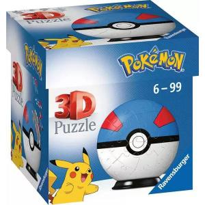 Ravensburger 3D Παζλ Μπάλα 55 τμχ Pokémon Great Ball 11265
