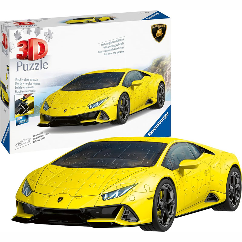 Ravensburger 3D Παζλ 108 τμχ  Lamborghini Yellow Huracan 11562