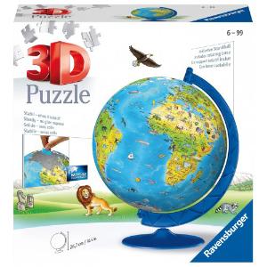 Ravensburger 3D Puzzle Υδρόγειος 20cm για Παιδιά 180 τμχ 12338