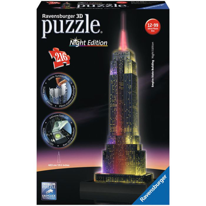 Ravensburger Puzzle 3D Empire State Building Night Edition 228 τμχ 12566