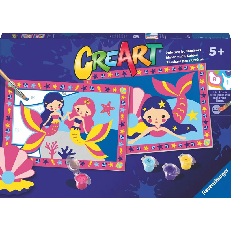 Ravensburger Παιχνίδι Κατασκευής CreArt Junior Γοργόνες 23714