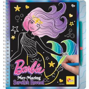 Lisciani Barbie Sketch Book Mer-Mazing Scratch Reveal 12327
