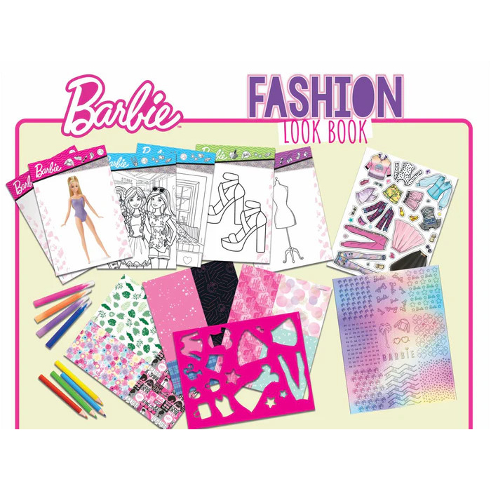 Lisciani Barbie Sketch Book Fashion Look Book 12877