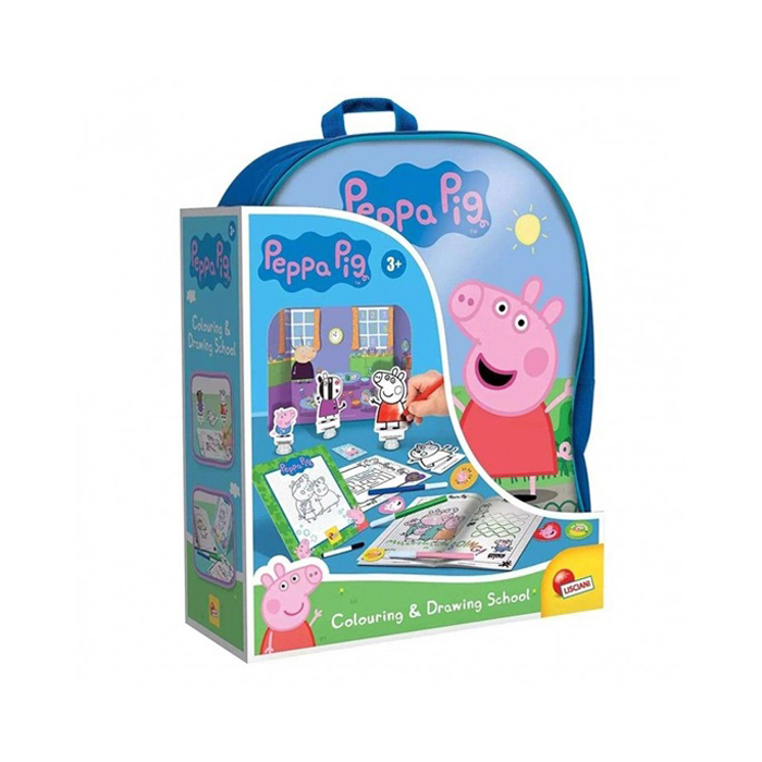 Lisciani Peppa Pig Backpack Coloring & Drawing Kit 95841