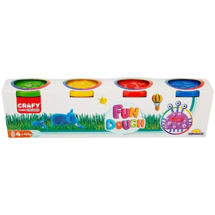 Sunman Crafy Fun Dough Σετ Πλαστελίνης 4 pcs 560 γρ. S00000915