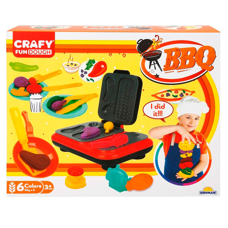 Sunman Crafy Fun Dough Παιδικό Σετ Πλαστελίνης Barbeque 22 Pcs S03002052