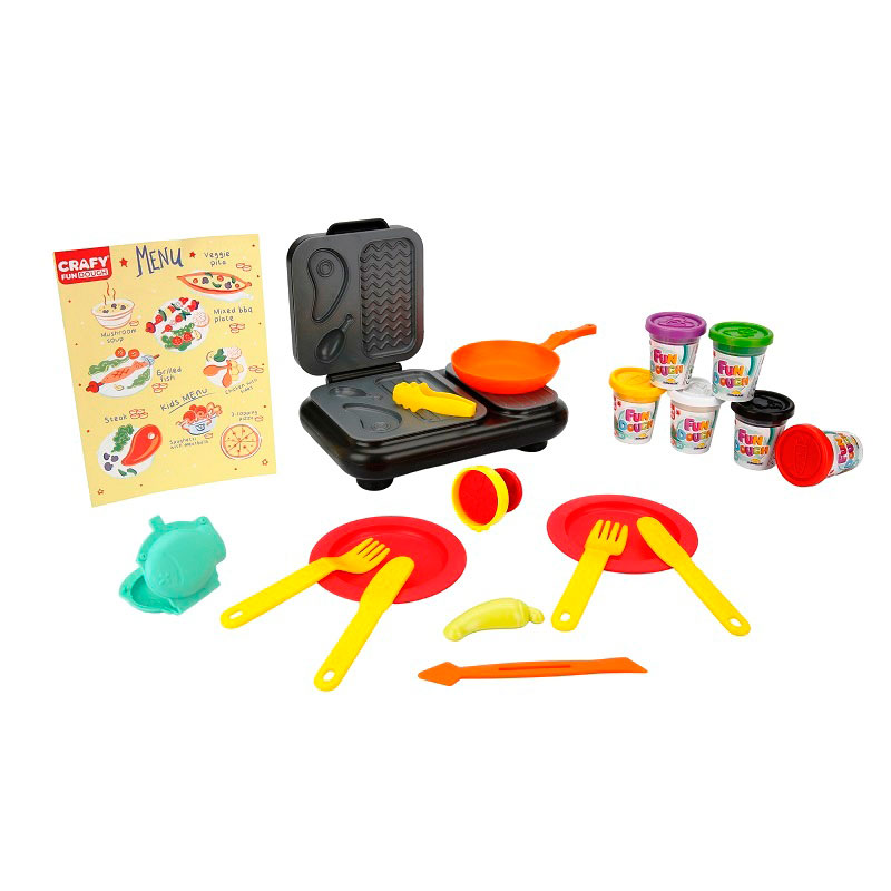 Sunman Crafy Fun Dough Παιδικό Σετ Πλαστελίνης Barbeque 22 Pcs S03002052