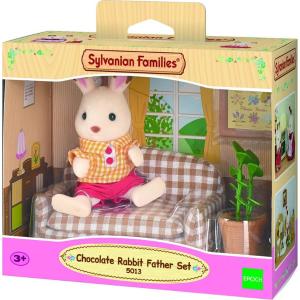 Sylvanian Families Σετ Chocolate Rabbit Μπαμπάς Κούνελος & Καναπές  5013