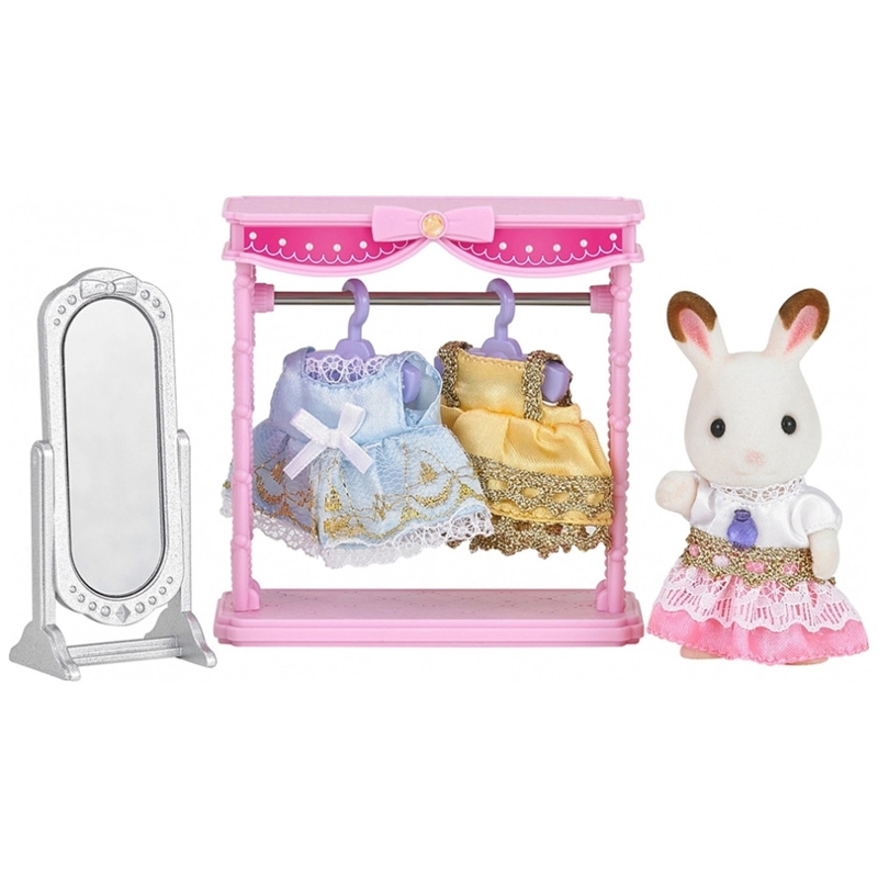 Sylvanian Families Κουνελάκι Chocolate σε Δοκιμαστήριο Ρούχων 5236