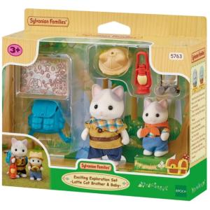 Sylvanian Families Latte Cat Brother & Baby Σετ Εξερεύνησης 5763