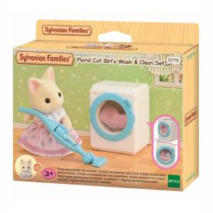 Sylvanian Families Floral Cat Girl's Wash & Clean Set 5775