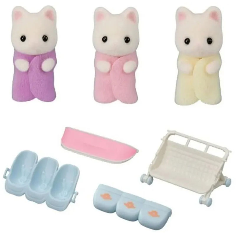 Sylvanian Families Floral Cat Triplets & Stroller 5880