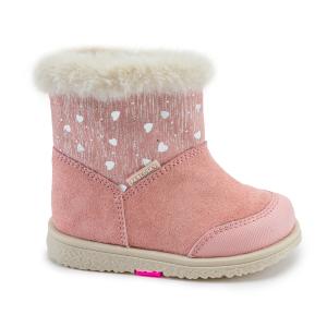 Leather boot with hearts - 10982