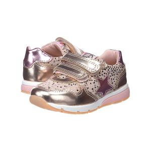 Sneaker ρόζ-χάλκινο δέρμα με αστέρι - 4522