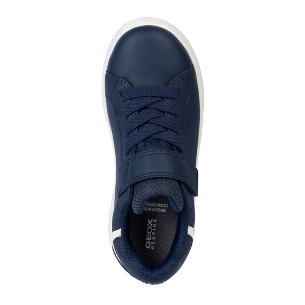 Sneaker μπλε με λάστιχο-αυτοκόλλητο