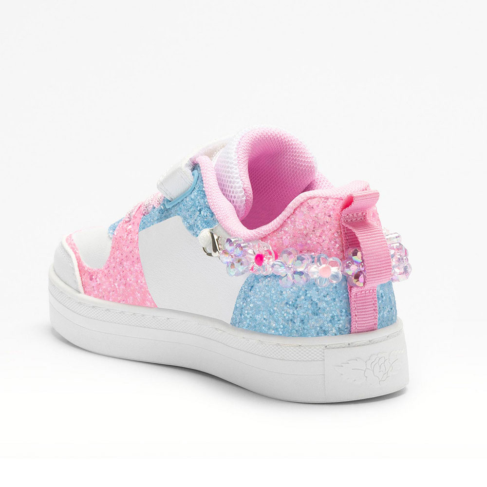 Sneaker με ροζ  και γαλάζια glitter