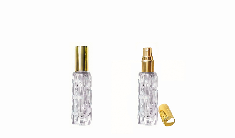 GLASS PERFUME BOTTLE GOLD CAP 10ml