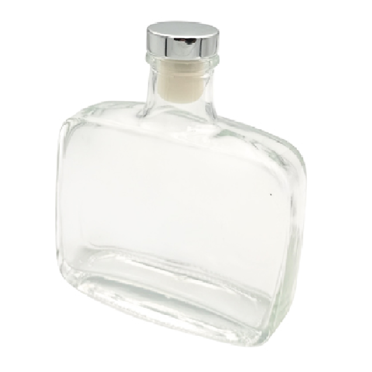 Μπουκάλι γυάλινο  200ml με ασημί καπάκι - 19095