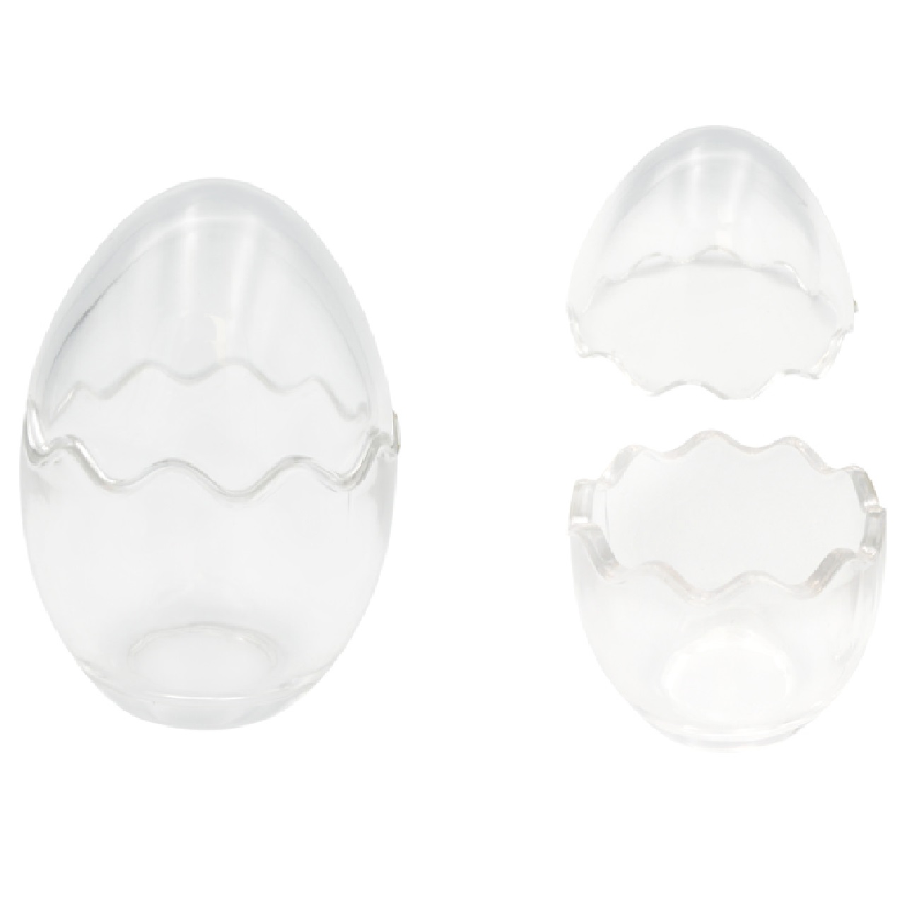 GLASS EGG FONDANT WITH LID - 19097