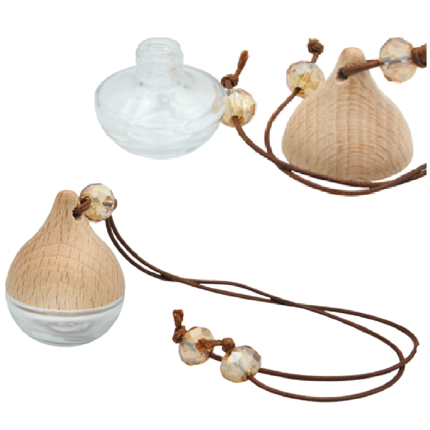  Μπουκαλάκι σταγόνα για αρωματικό αυτοκινήτου  6ml με χάντρες - 19119