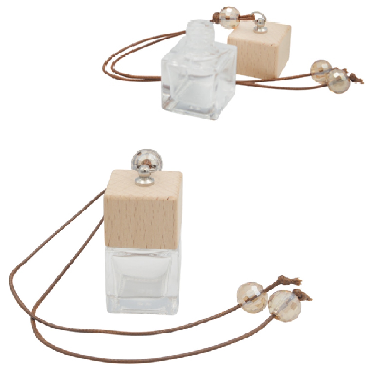  Μπουκαλάκι για αρωματικό αυτοκινήτου  8ml με χάντρες - 19121