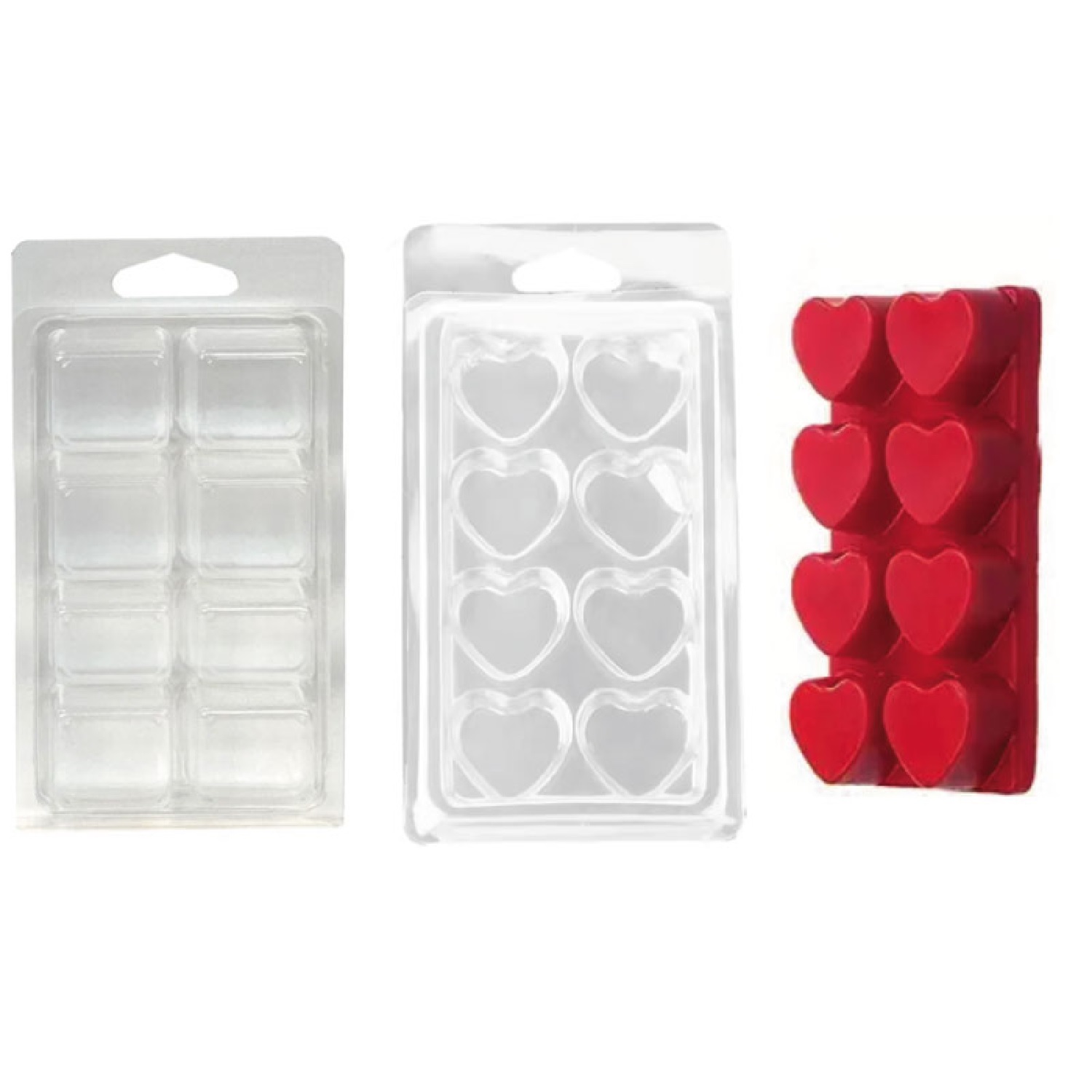 MOLD TRANSPARENT PLASTIC HEARTS - 17556