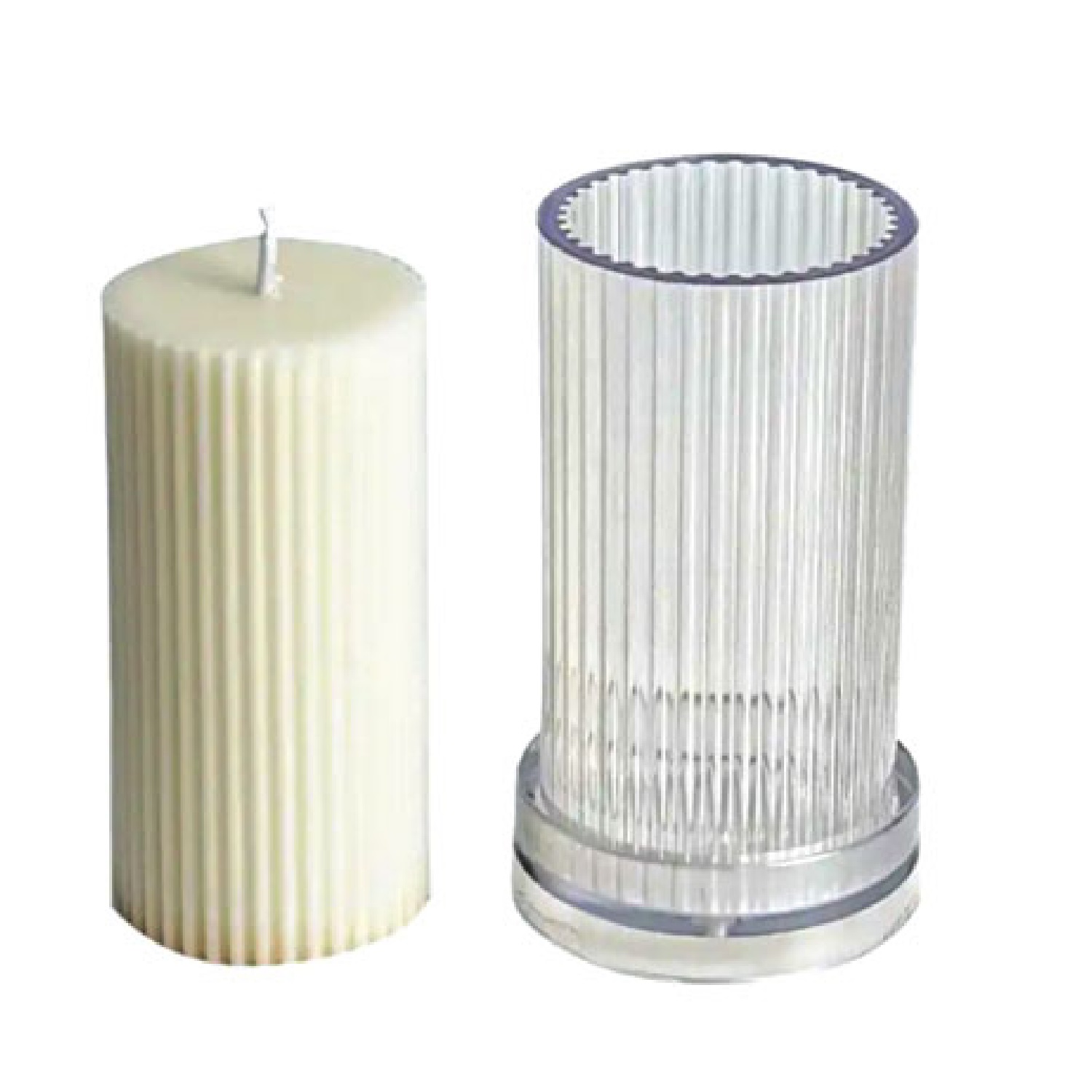 STRIPED PLASTIC CYLINDER MOLD - 17569