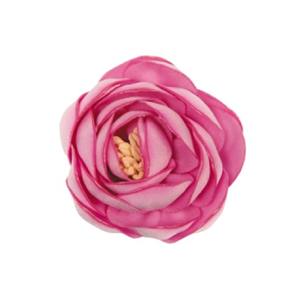 SATIN ROSES WITH STAMEN 4 PIECES
