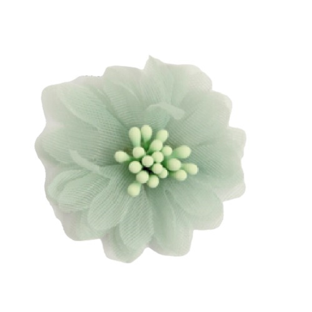 Organza flowers with stamens 4cm 5 pieces - 12405