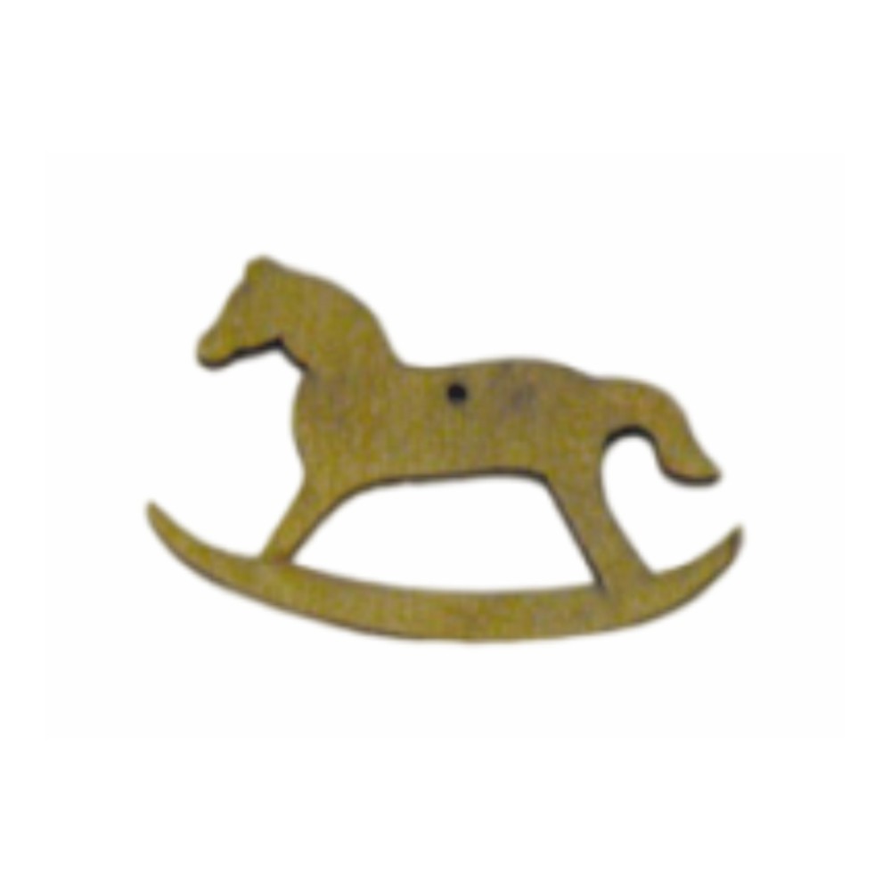 Wooden horse 7x5.5cm package of 5 pieces