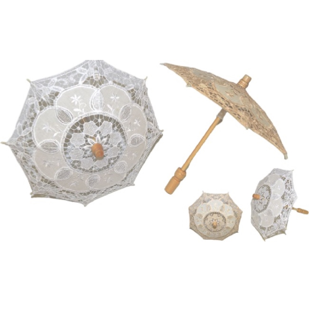 Ομπρέλα με βαμβακερή δαντέλα  26cm - 13503