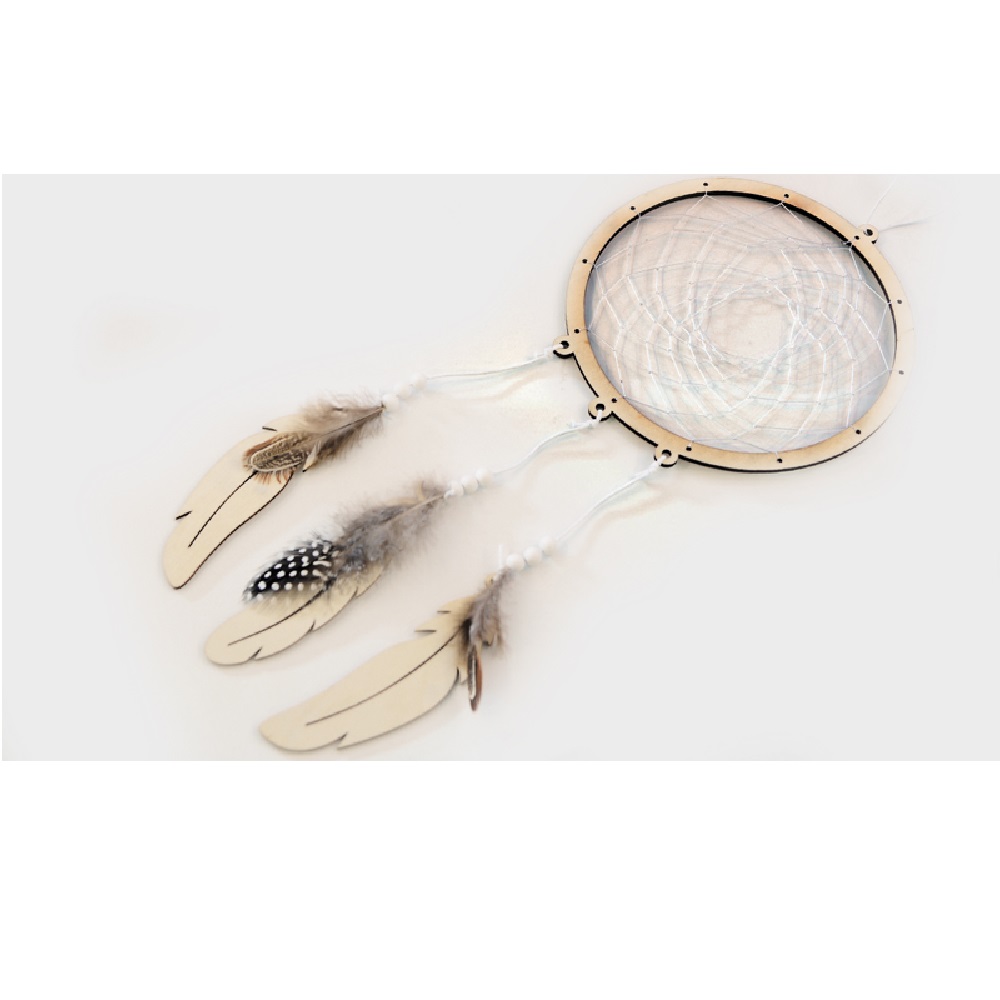 Wooden dreamcatcher with wings 20CM