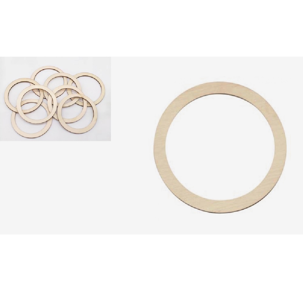 NATURAL WOODEN RING 8cm  - 17824