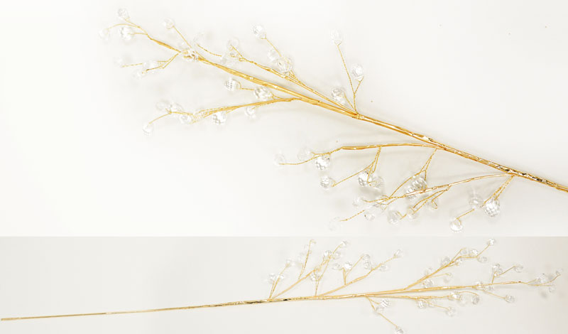 GOLD BRANCH WITH CRYSTALS 76cm - 15793