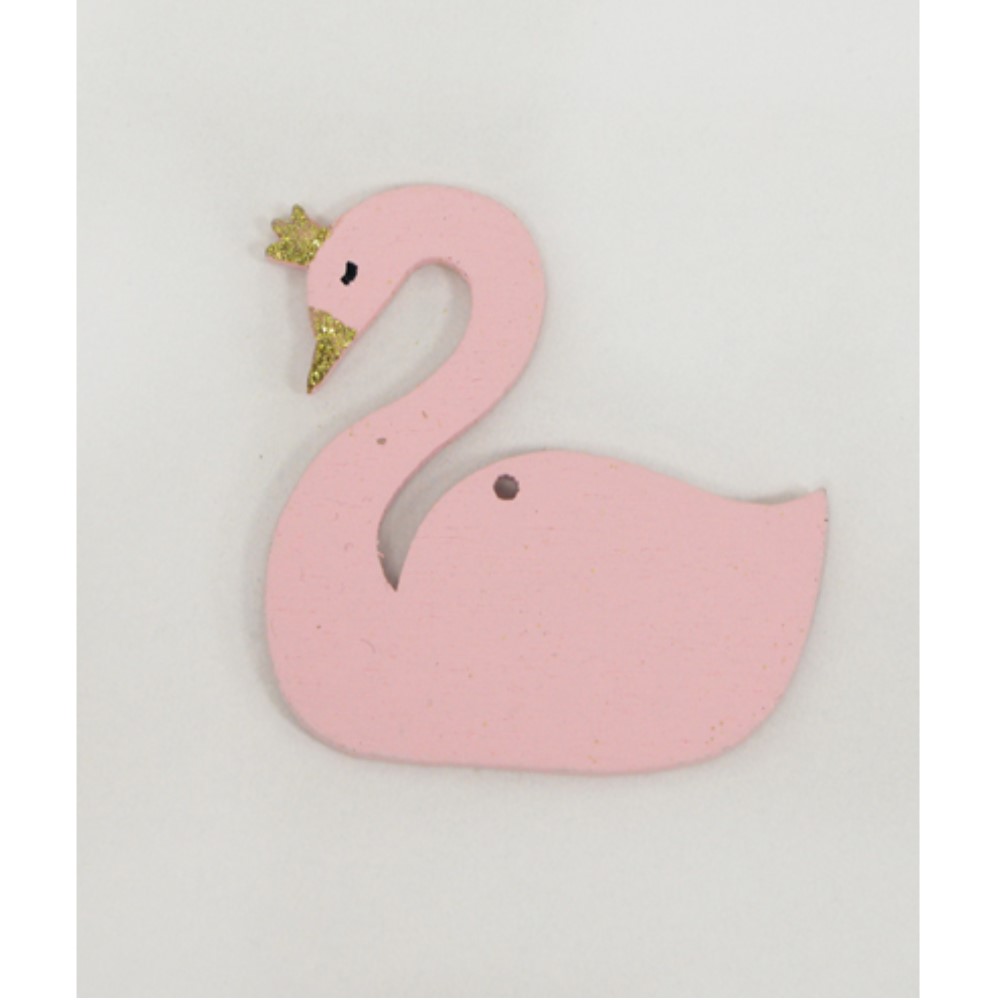 Swan with glitter 5.6cm package of 10 pieces