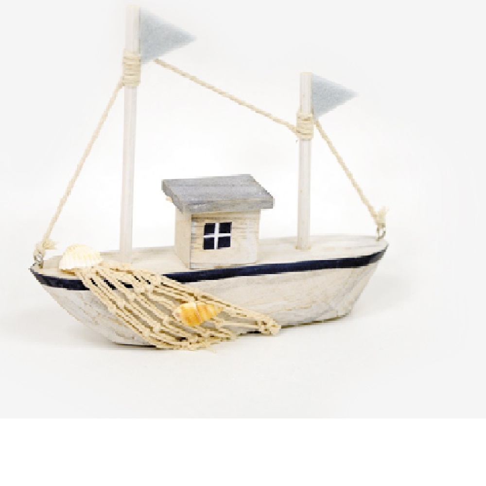 Small wooden boat 16x14.5cm - 14985