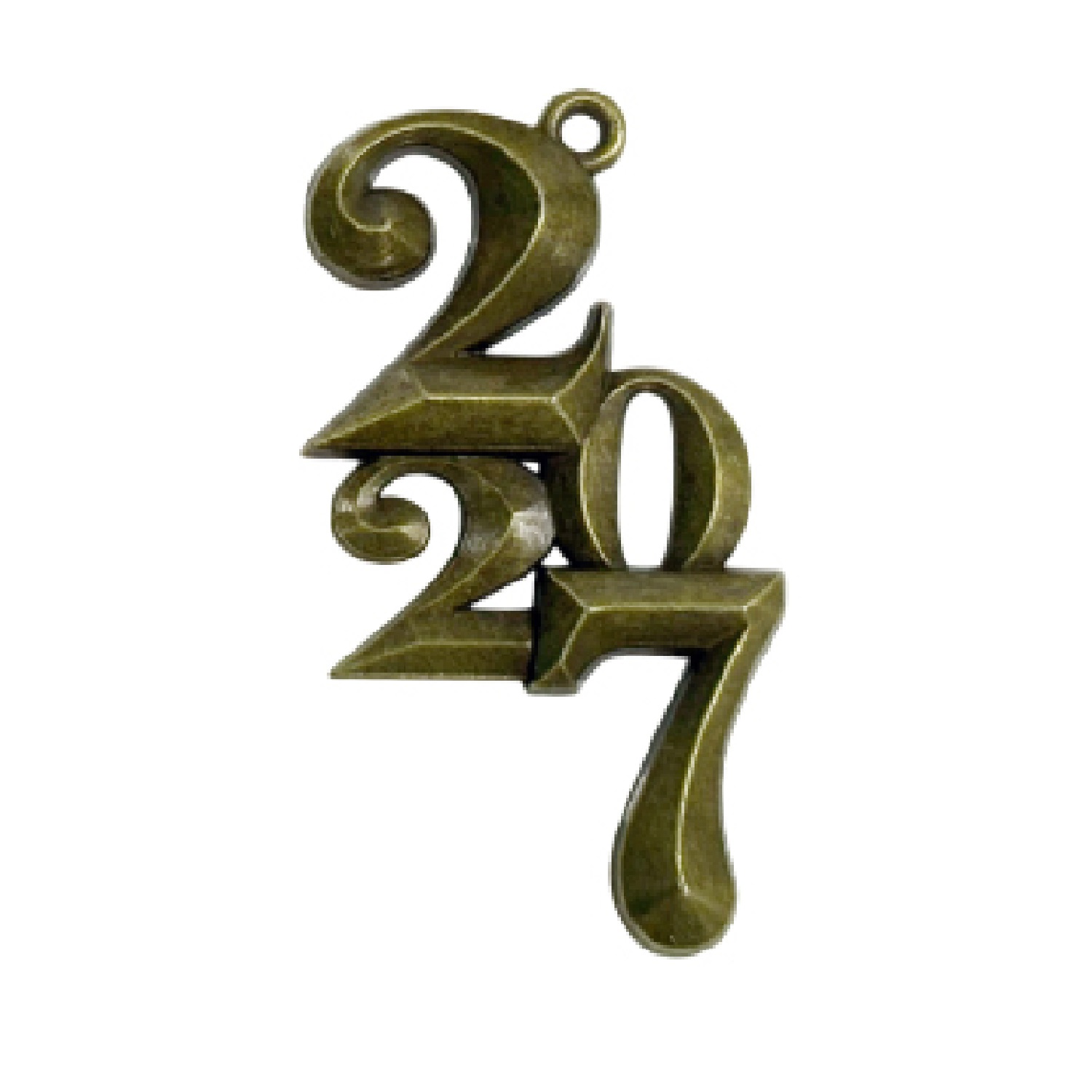 Metallic 3D 2027 2.4cm x 4.3cm Set of 12 Pieces - 19736