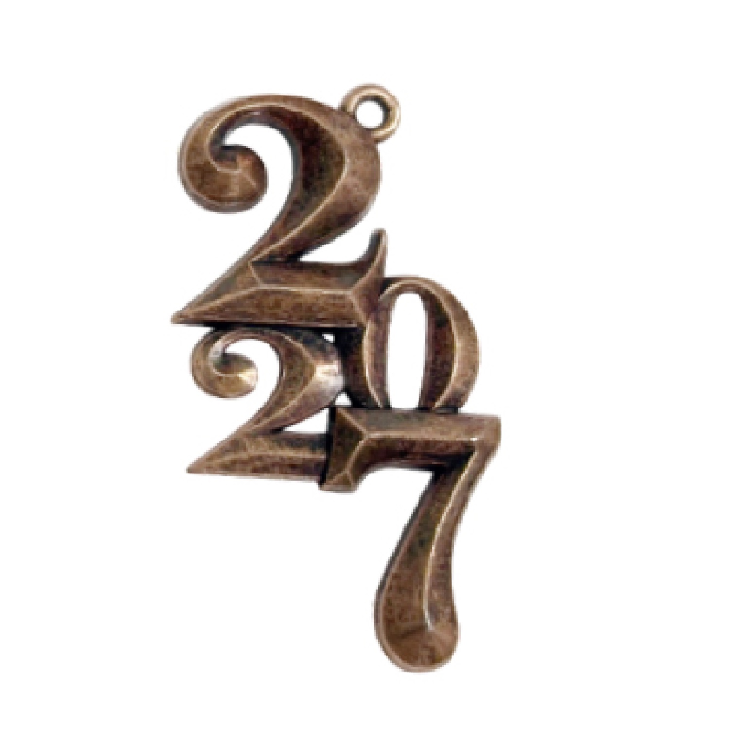Μεταλλικό 3D 2027 2.4cm x 4.3cm Σετ 12 Τεμάχια - 19735