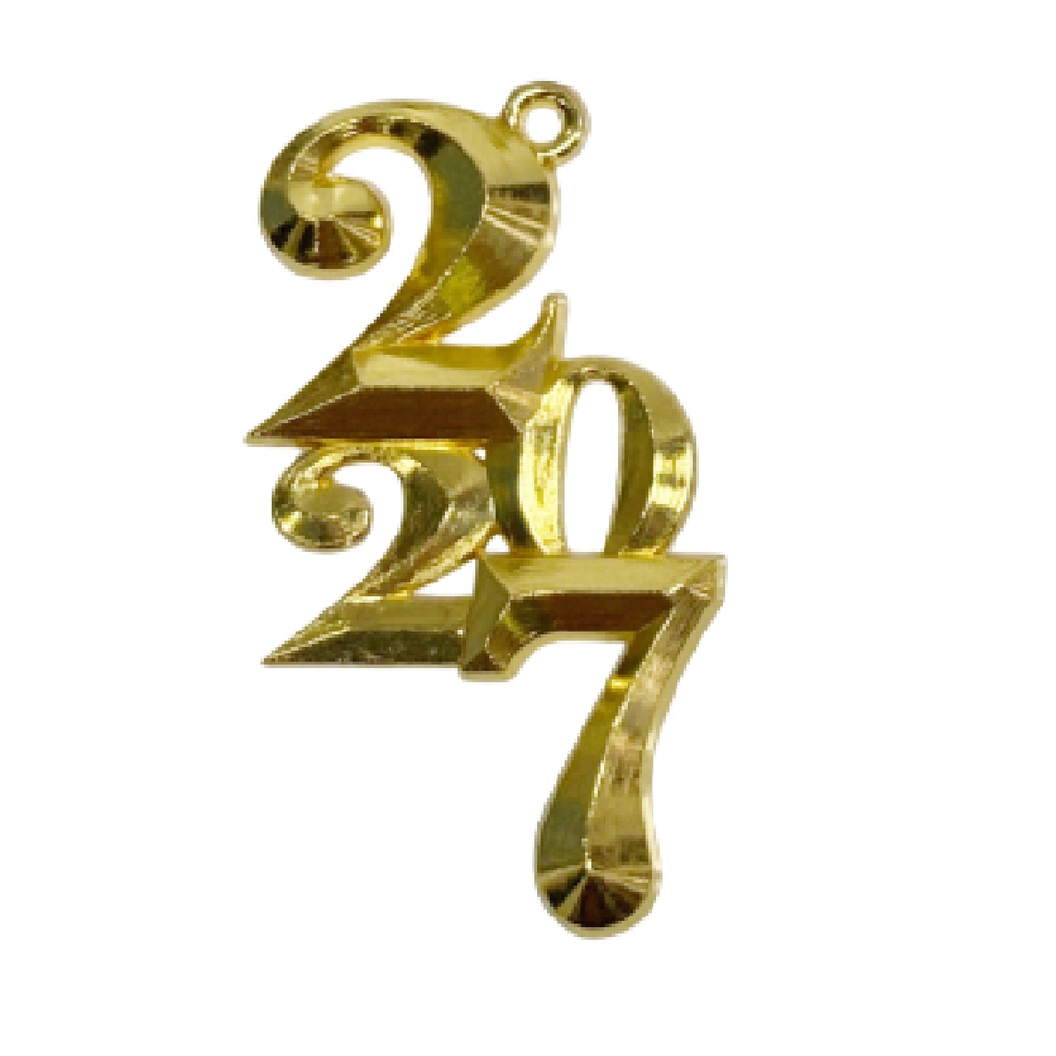 Metallic 3D 2027 2.4cm x 4.3cm Set of 12 Pieces