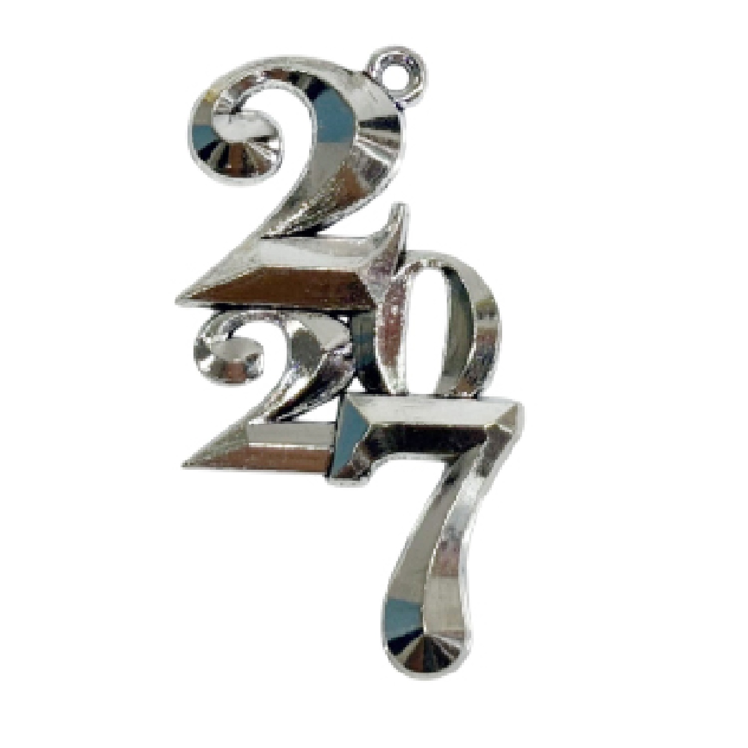 Metallic 3D 2027 2.4cm x 4.3cm Set of 12 Pieces - 19734