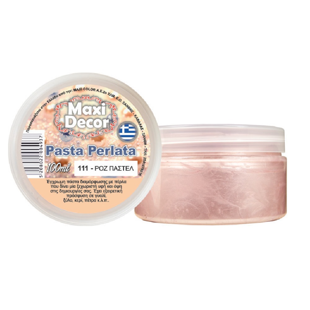 Pasta perlata 100ml (Ροζ παστελ) MAXI DECOR PP-111 - 15349