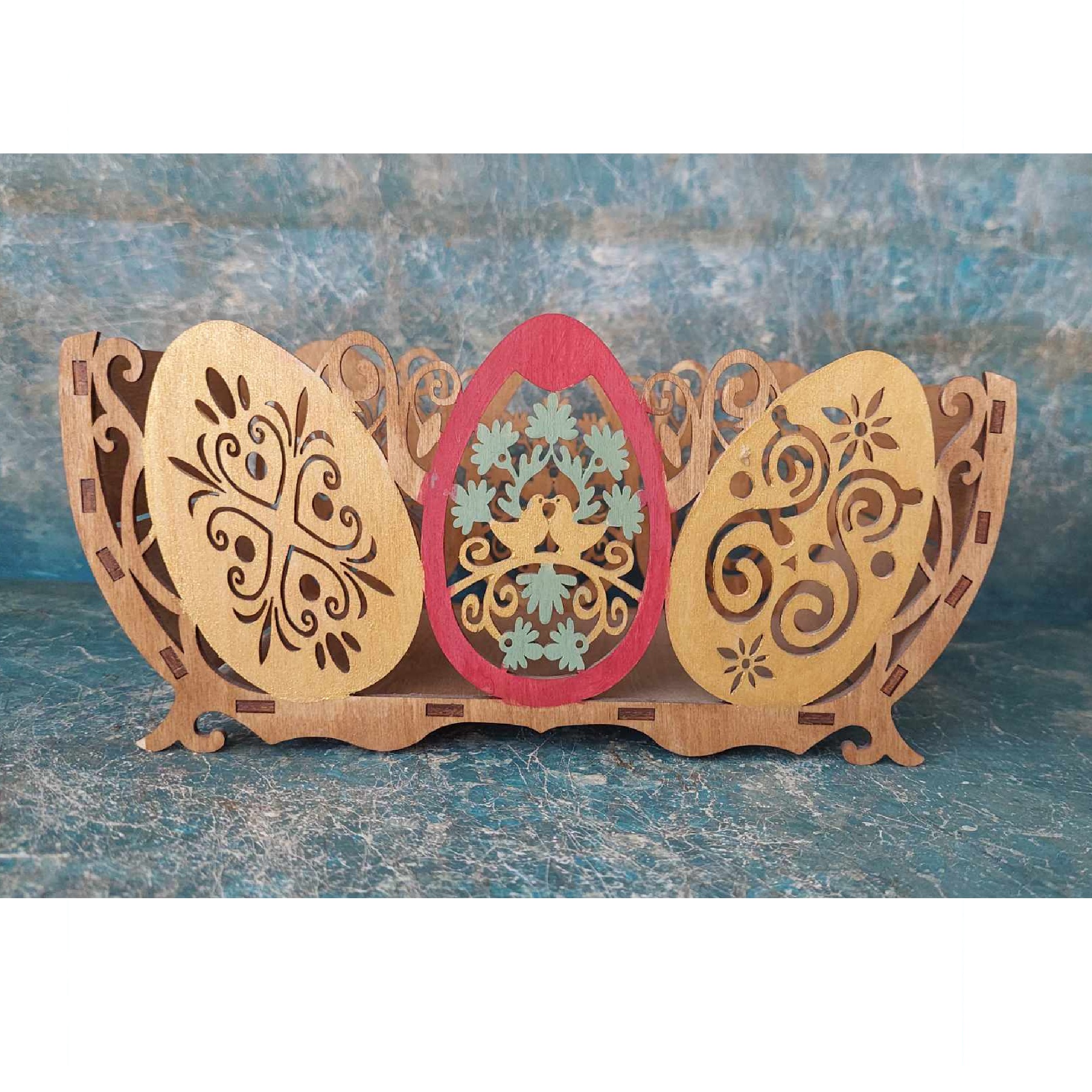 Mdf decorative Easter basket - 16390