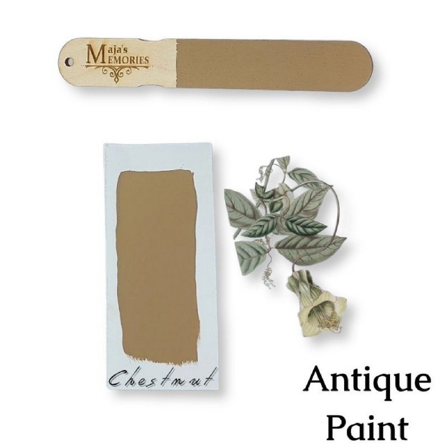 Χρώμα-εφέ πατίνας Antique Paint Maja’s Memories, 150ml, Chestnut - 11046
